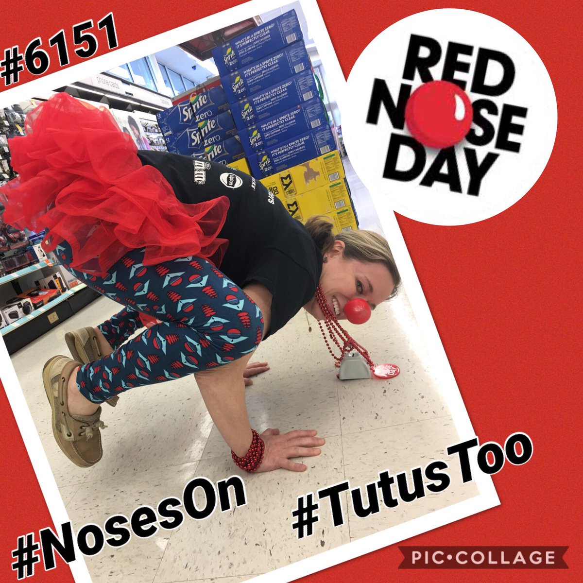 Walgreens6151's tweet photo. Friday Flair Day Shenanigans!!! @Walgreens6151  #RedNoseDay @A15_Walgreens https://t.co/10zPyVv6mz
