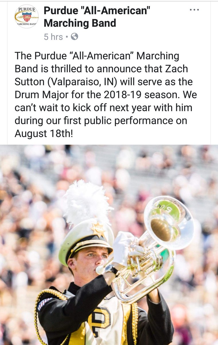 ValparaisoBands's tweet photo. Congratulations! Zach was an awesome baritone player at VHS Band class of 2014 who also played at the IBA Honor All-State Band. @Valpo_Schools @ValpoHS411 @ValpoLife https://t.co/yzVFFQ6gPq