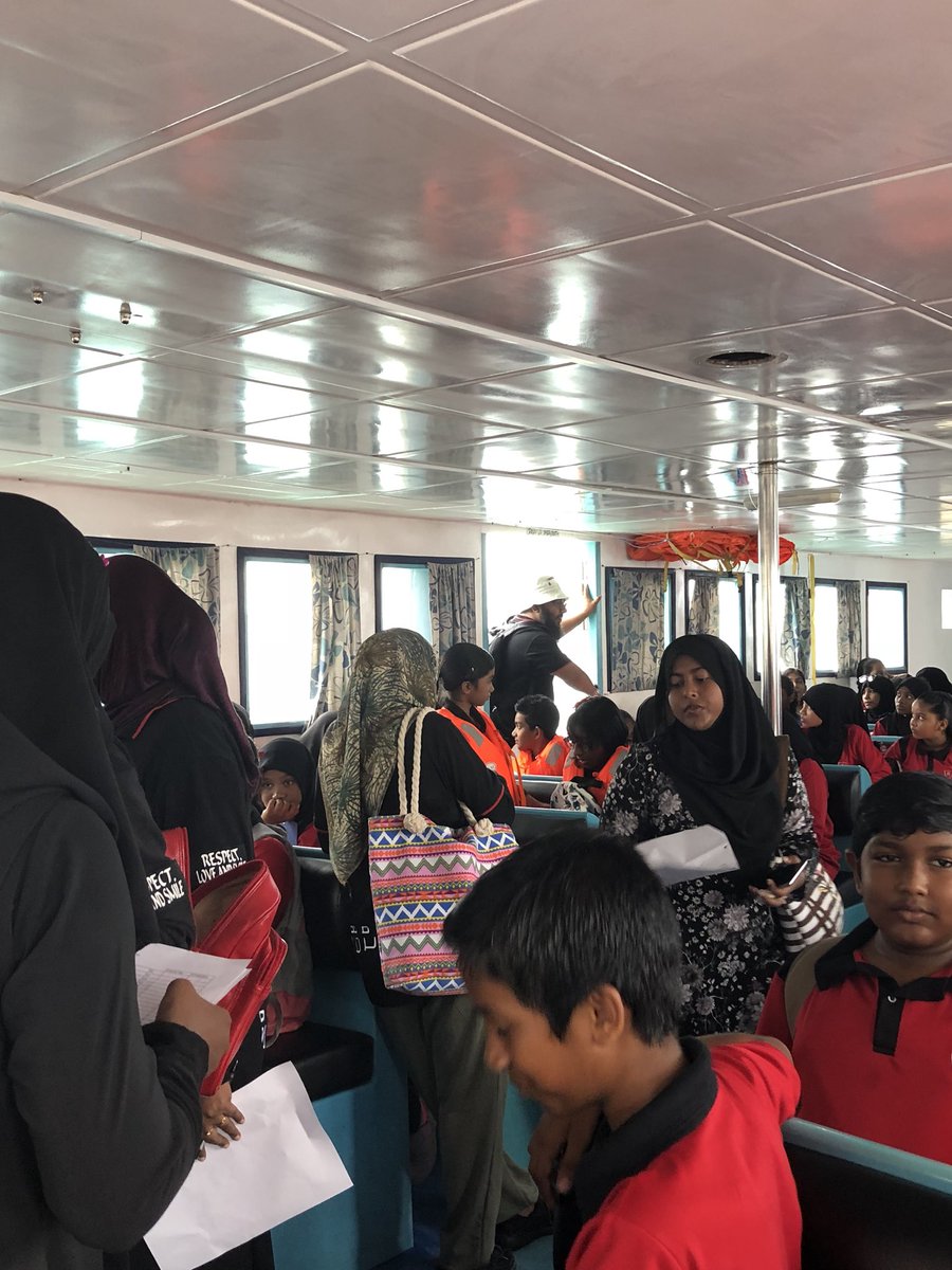 ShithaE's tweet photo. @GhaazeeSchool grade 6 students on the way to K. Hura to observe the mangrove #intergratedlearning #newexperience #adventure #Ghaazee2018 @aishathshiham @EducationMV @ecocare_mv @UfaaMv https://t.co/up89ftydfi
