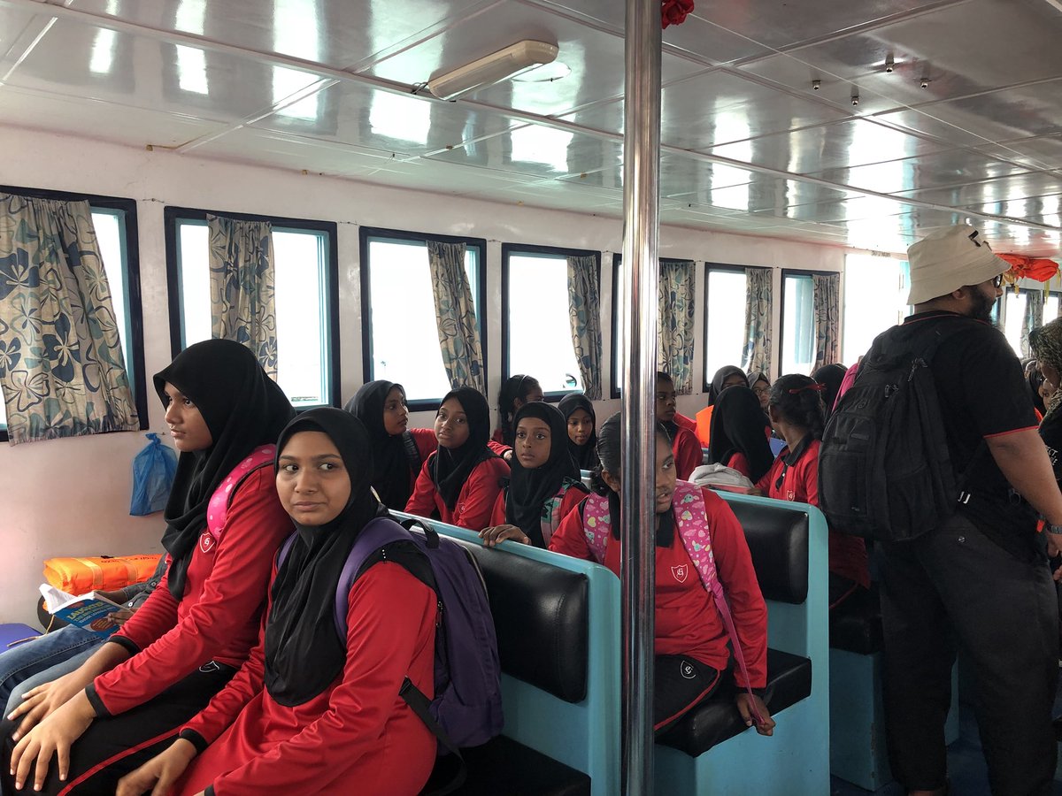 ShithaE's tweet photo. @GhaazeeSchool grade 6 students on the way to K. Hura to observe the mangrove #intergratedlearning #newexperience #adventure #Ghaazee2018 @aishathshiham @EducationMV @ecocare_mv @UfaaMv https://t.co/up89ftydfi