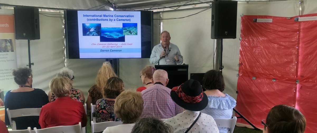 CameronGC2018's tweet photo. Genealogy, Great Barrier Reef and ........pumpkin killing....... At Clan Cameron Australia Gathering at the Gold Coast https://t.co/34VirY9bs4