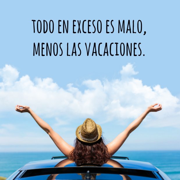 Que bonito exceso son las vacaciones!  Y a ti te gustaría estar de vacaciones ahora? #ViveYviaja