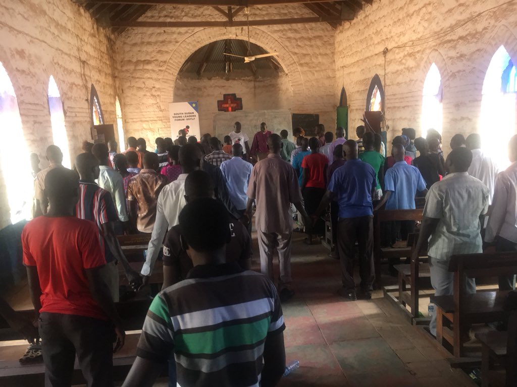 AjakPeter's tweet photo. We kicked off #SSYLF Peace Campaign in Bahr el Ghazal with series of activities in Wau, Western Bahr el Ghazal. Youth are tired of being used to fight senseless wars. They want to mobilize &amp; organize to bring peace &amp; prosperity to #SouthSudan https://t.co/LDDej0F7Dv