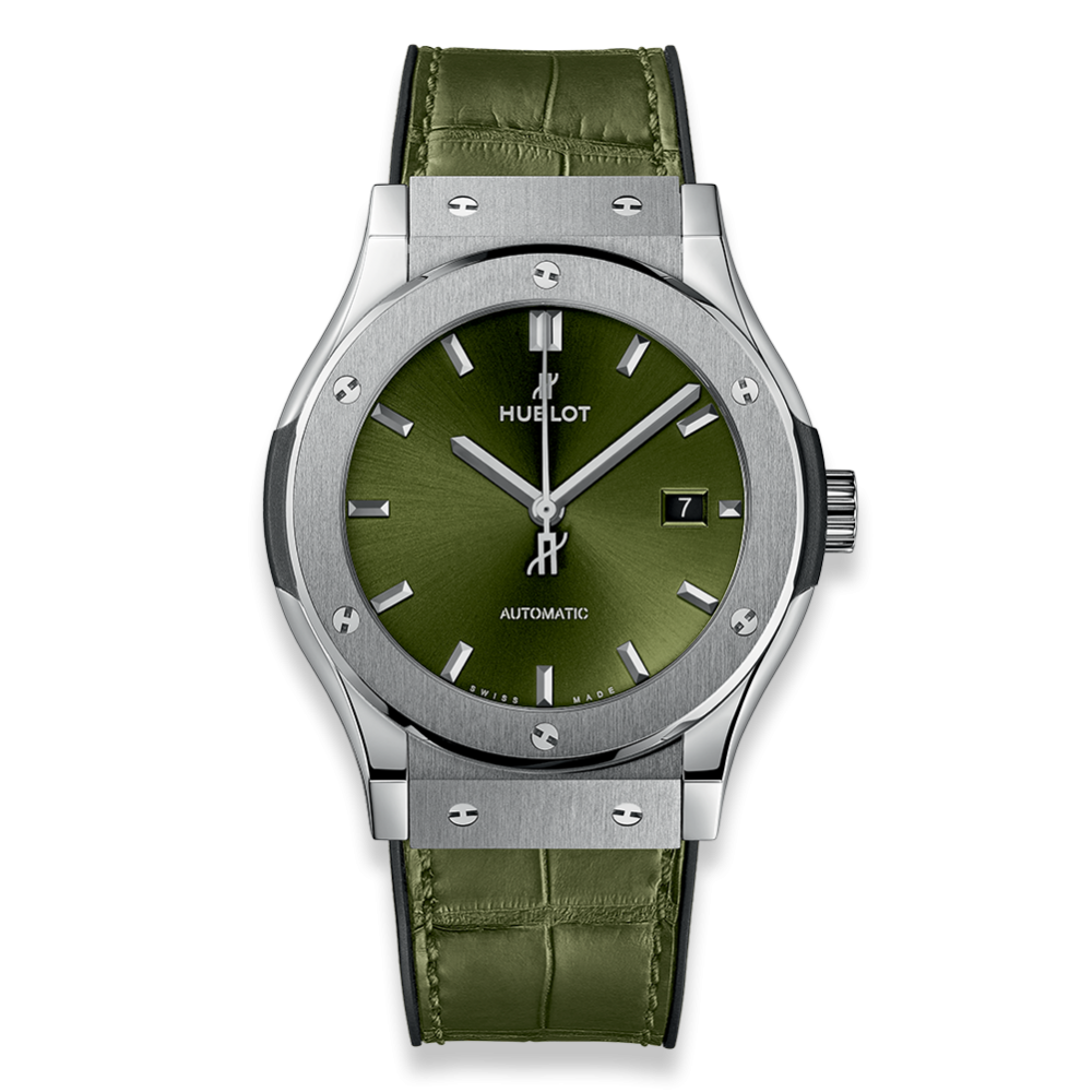 JoyeriaGordillo's tweet photo. Nuevo #hublot #classicfusion #titanio en Verde. #greentitanium 
Recibiendo las novedades de Baselworld 2018 #titanium #baselworld2018 #classicfusiongreen #hublotcadiz #hublotgordillo #joyeriagordillo #gordillocadiz #gordillojoyeros #relojesespeciales #novedadbasel #greenwatch https://t.co/Q2LFYjGNfm