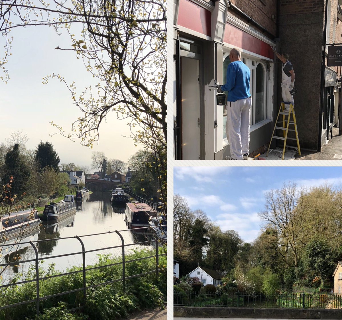 c_l_k_art's tweet photo. Hard at work in the sunshine today and we are one step closer to opening our doors in the location that is lovely Lymm! 
#lovelylymm #lymmlife #artgallerycomingsoon #openingcountdown #red #lymmcanal #lymm #newartgallery #artgallerylymm #clkart #cheshireartgallery https://t.co/SAOYc3kElj