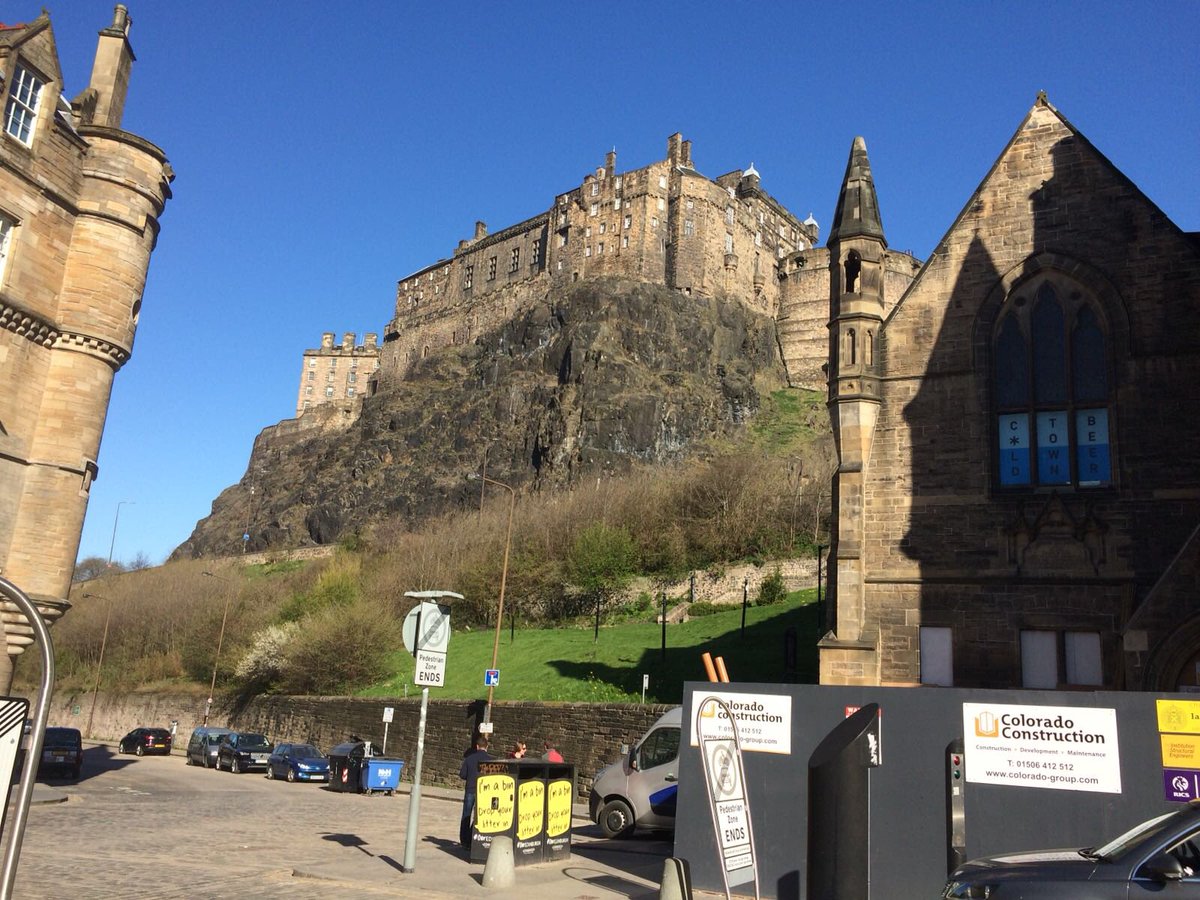 saltirecandles's tweet photo. Fantastic view from our stall @GrassmarketEdin. If you are in town enjoying the weather stop by at our stall. https://t.co/JEHgMLgGSF