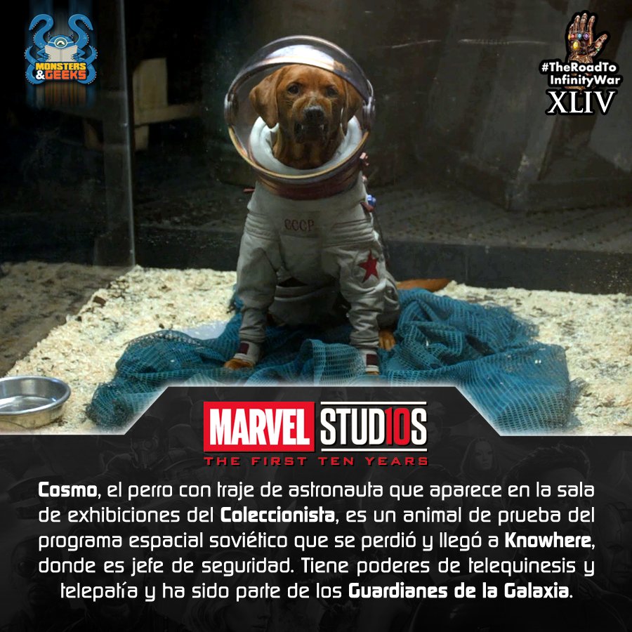 monstersngeeks's tweet photo. #MarvelStudios10years #TheRoadToInfinityWar #Cosmo #GuardianesDeLaGalaxia #GuardiansOfTheGalaxy #RumboAInfinityWar #SabiasQue https://t.co/jRr7gEBDcX