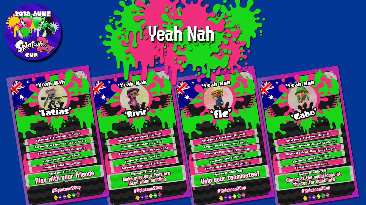 NintendoAUNZ's tweet image. Con-splat-ulations to both teams from today’s 2018 AUNZ #Splatoon2Cup grand final—both winners #YeahNah and runners-up #ScarthAce were deserving finalists, giving us a thrilling live event!
Thanks for playing (and watching!) #Splatoon2