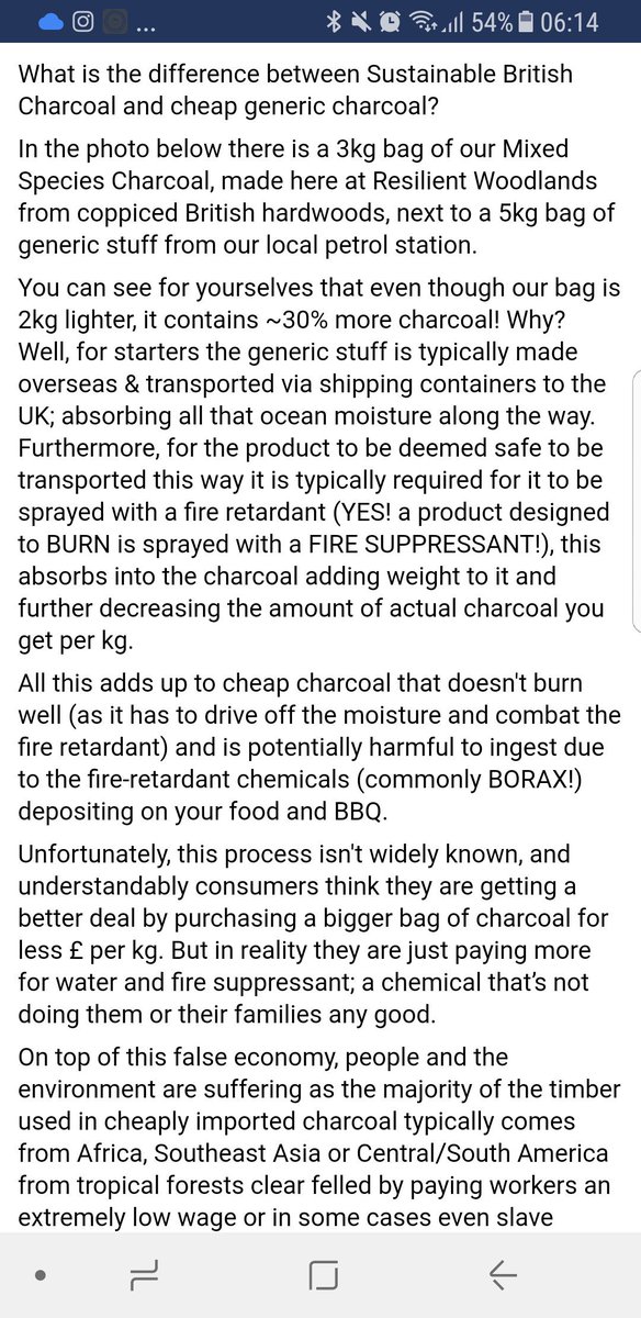 KungFuBBQ's tweet photo. Really interesting post by @ResilientWood on British charcoal https://t.co/C7GlWheyt8
