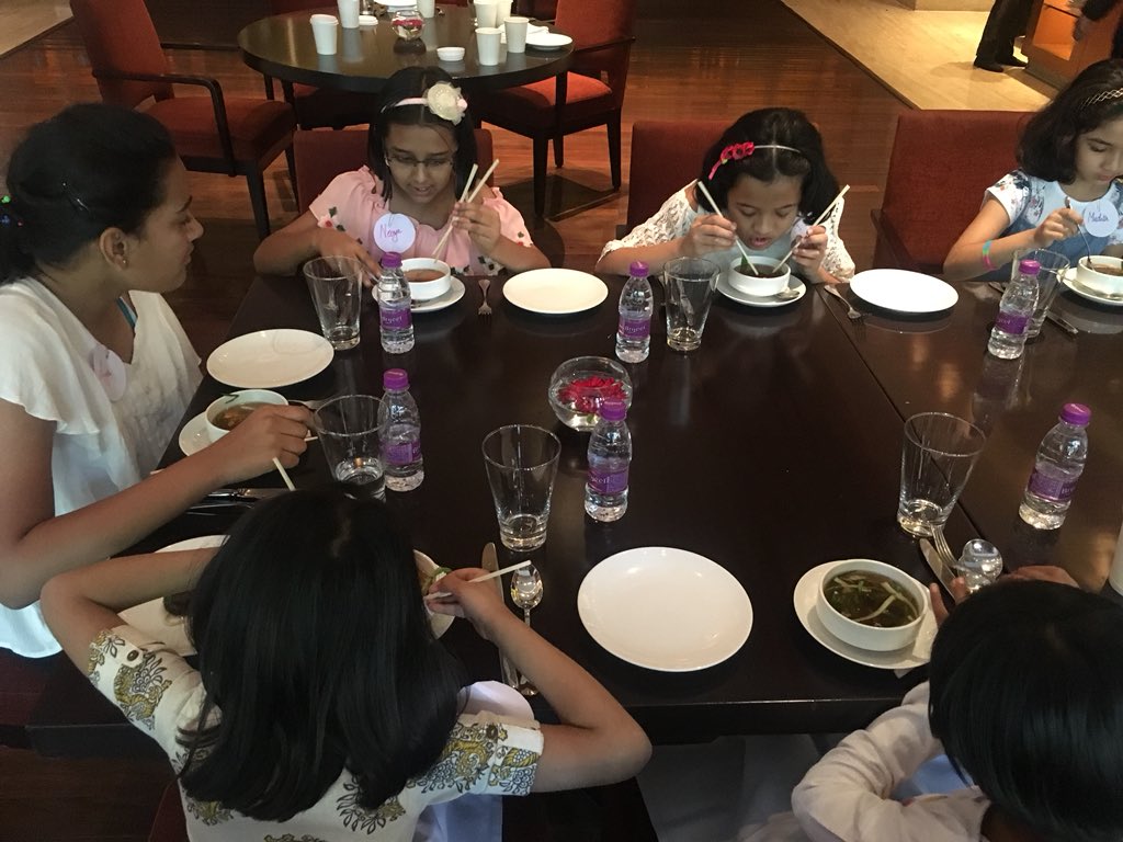 HyattRegencyPNQ's tweet photo. A rewarding day spent with #kids learning table etiquette, making pizzas and mocktails. #SummerCamp #CampAtRegency #AtHyattRegency https://t.co/UxrDCq2AJ7