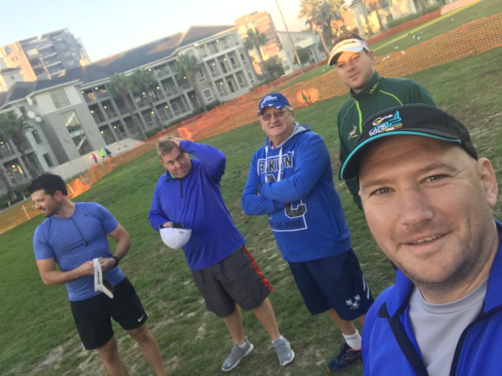 Friends looking nervous for my #100LungRun <a href="/Centuryparkrun/">Century City parkrun</a>