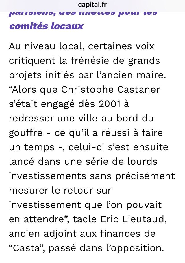 Castaner c’est un peu le O’Petit municipal. Folie des grandeurs, dépenses tous azimuts, et mairie au bord du gouffre quand il s’en va en 2017. Le sérieux budgétaire version LREM.