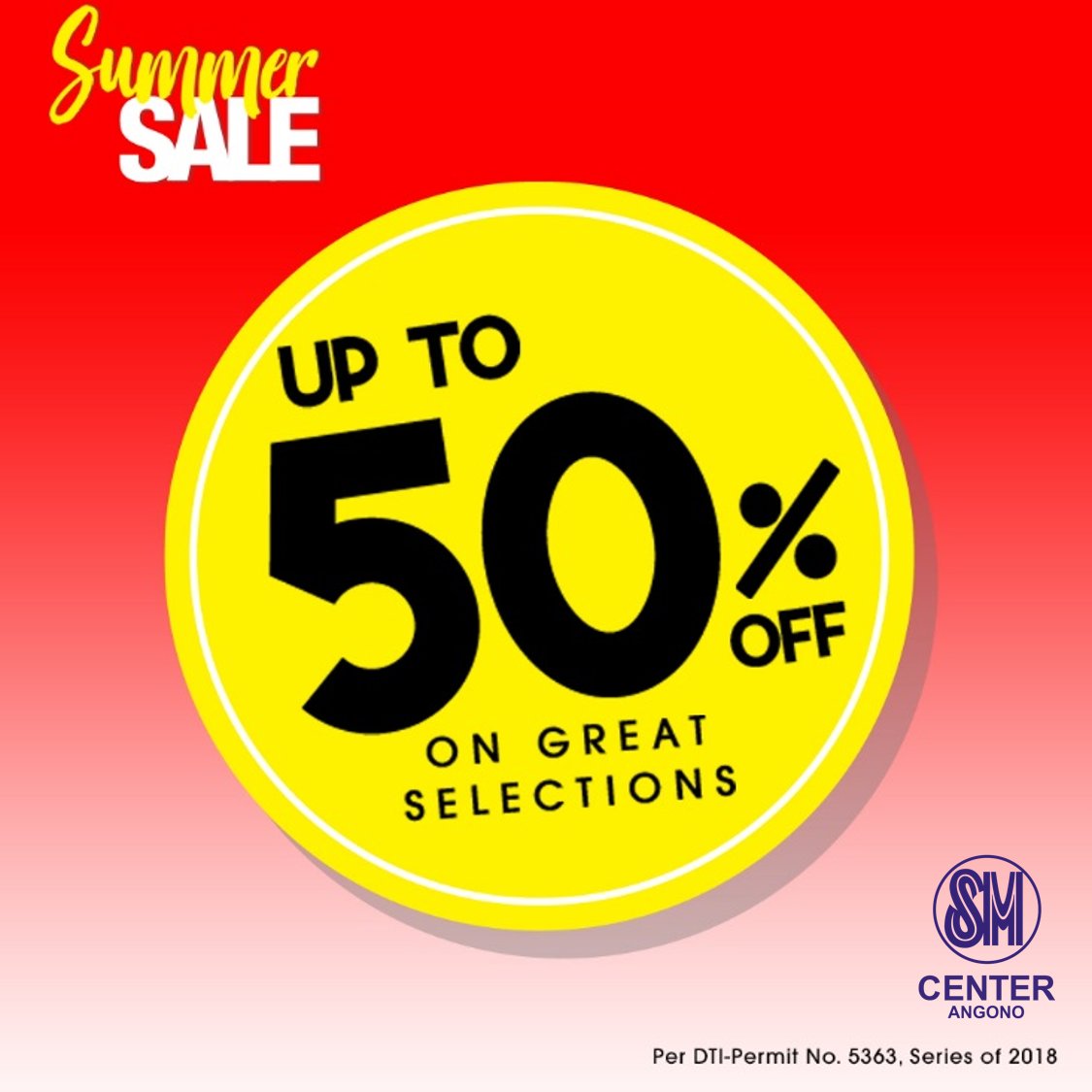 smcenterangono's tweet image. Summer is more fun with Simply Shoes because we are on SALE!

Visit Simply Shoes located at  SM Center Angono and get up to 50% off on great selections.
 
Per DTI-Permit No. 5363, Series of 2018.
 
#GreatShoes #AffordablePrices #YourEverydayShoeStore #SummerSale #SimplyShoesPH