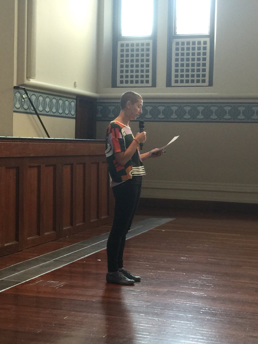 ASRC1's tweet photo. .@janafavero sharing a letter from @BehrouzBoochani at #ChangeThePolicy on how we need to rethink our approach as we have failed to close Manus and Nauru &amp; we need to chart a new approach with new ideas to bring real change. https://t.co/YVFyUEpre3