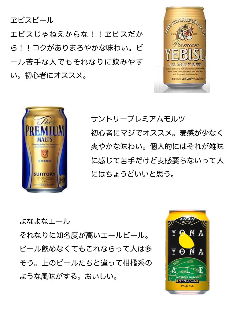 ビール好きは参考になる？ビールの個人的感想をまとめたものがこれ！