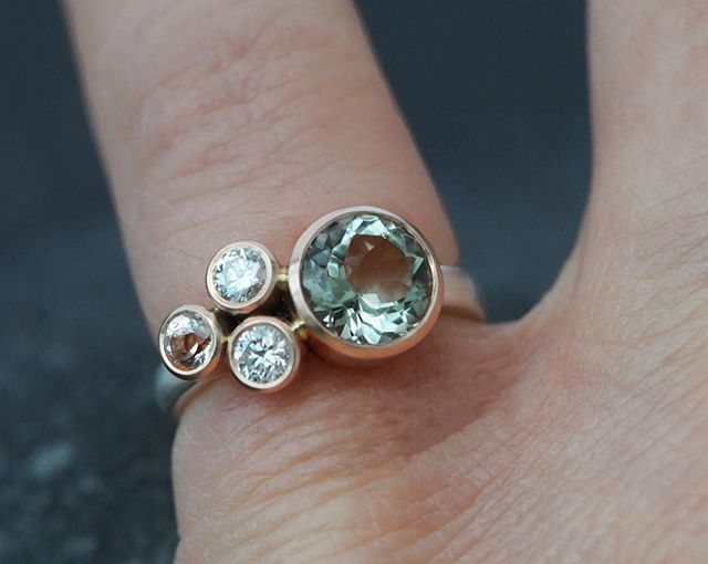 williamwhiteart's tweet photo. Green amethyst, diamond and morganite with rose gold bezels and silver band.
#greenamethyst #greenamethystring #bespokejewellery #jewelrydesigner #jewellerymaking #cornishjeweller #madeincornwall #etsy #etsyuk #etsyukseller https://t.co/8QaBqOiVxl https://t.co/CBA0vVqTbQ
