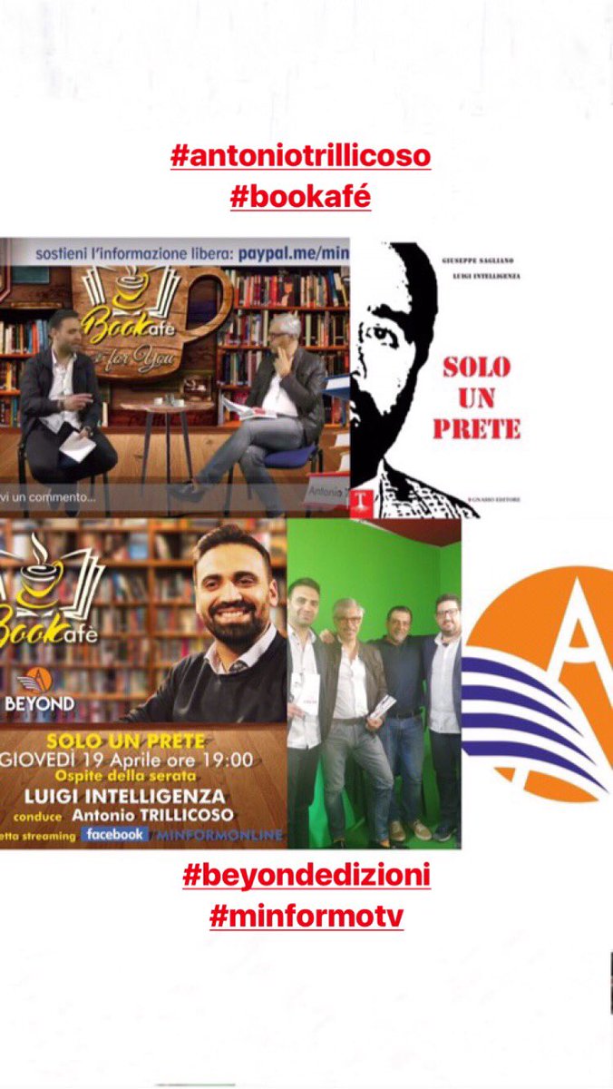 antonTrillicoso's tweet photo. A BOOKAFÈ presentato un lato diverso di don PEPPE DIANA dall'immaginario collettivo a cui siamo abituati quello presentato da Luigi Intelligenza nel suo libro SOLO UN PRETE scritto con don Peppe Sagliano (amico stretto di don Diana) #bookafe #antoniotrillicoso #beyondedizioni https://t.co/zhHXbQdNoF
