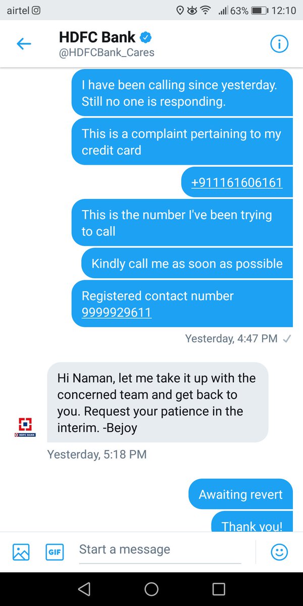 namangosain's tweet photo. @HDFCBank_Cares @HDFC_Bank horrible service. Even after committing no one bothers to call back. Still trying to reach the customer care but as always the line is busy. Worst customer service experience. Zero regard for a customer. https://t.co/aRF5fvgSBC