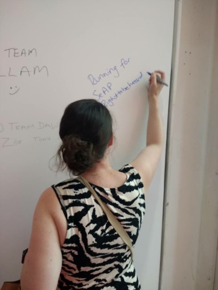theVLMfox's tweet photo. Adding my part of history to the wall of the expo. I am £159 away from hitting the £1500 mark and would love to cross the line having hit it. Please donate if you can! #londonmarathonexpo #MakingMemories #righttobeheard #advocacy https://t.co/11sbkE8HWT https://t.co/KBUP6nmD56