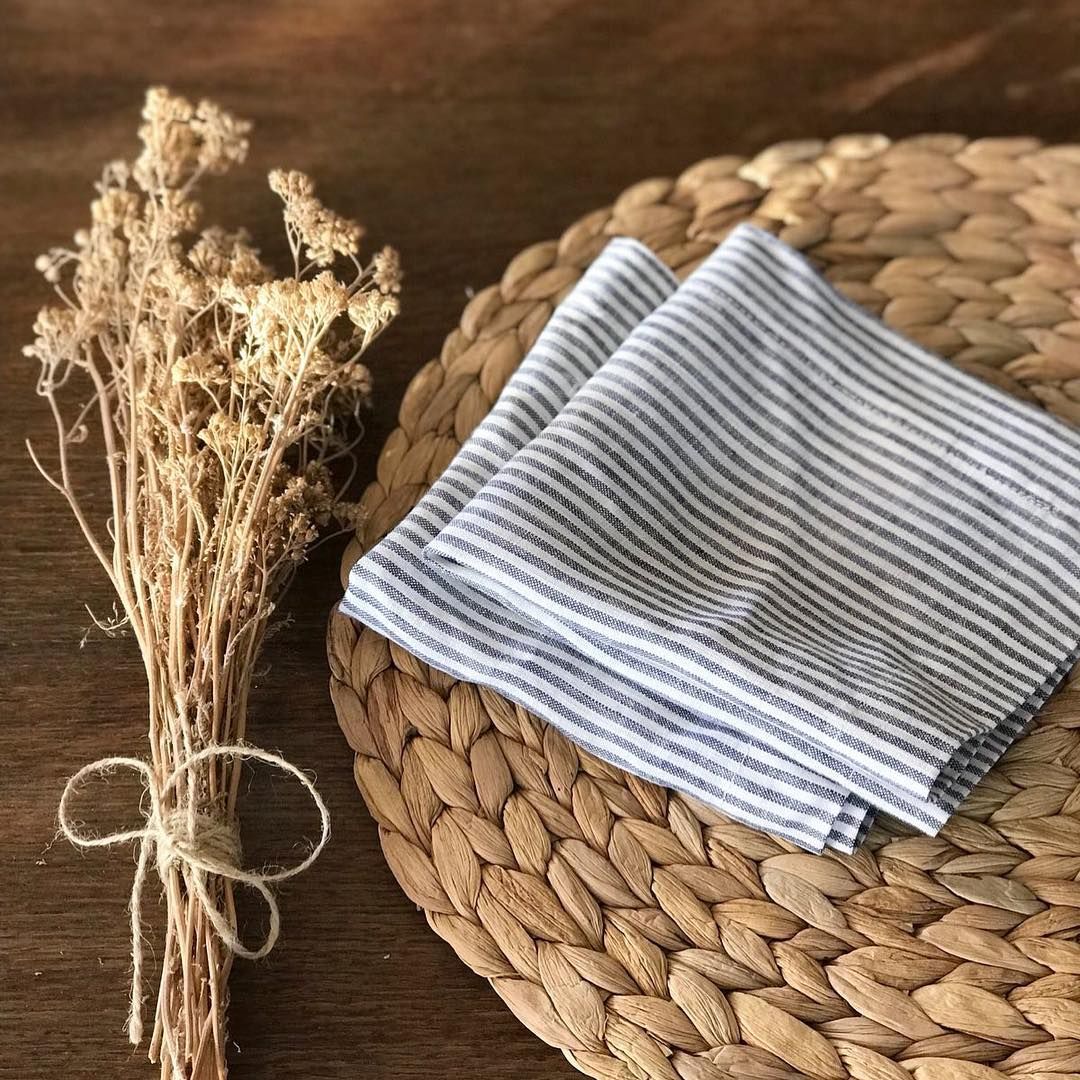 linenbee's tweet photo. Happy Saturday! 🌞 Busy weekend ahead but I’m hoping to list these gorgeous striped linen napkins on our store later today. We make them in two sizes- luncheon and dinner. Come by to say hi 👋 #linen #linenbee #linenbeeshop #handmade #etsyshop #etsyseller #… https://t.co/hRAUUTCKoZ