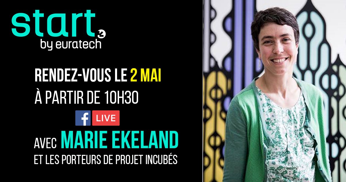 euratechnologie's tweet photo. RDV le 02.05 à 10H30 pour une keynote live de Marie Ekeland, Co-founder @daphnipolis, marraine du programme d’incubation #Start by euratech #Batch7. Inspiration, échanges et partages avec les futurs entrepreneurs autour de sa vision et de son expérience > https://t.co/5Zokdptei3 https://t.co/BNGDtkvTBZ