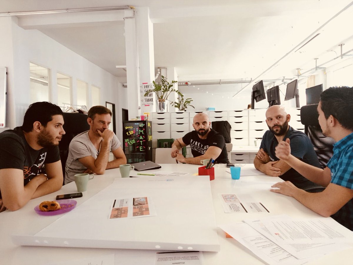 Techfugees's tweet photo. Design thinking phase this morning in #Berlin’s humanitarian #hackathon 🤓👩‍💻🤖
#TFBerlin #TFhack #ReDihack #Tech4refugees  
@ReDISchool @NRC_Norway @here https://t.co/CHcLyGoVT9