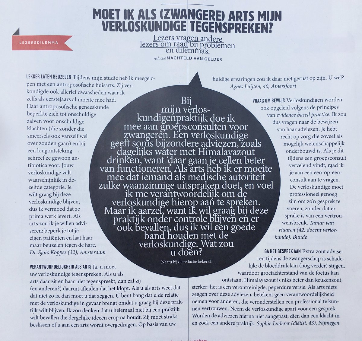 Het wekelijkse dilemma van <a href="/volkskrantmag/">Volkskrant Magazine</a> deed mijn bloeddruk deze keer zodanig stijgen dat ik reageerde. #deongezoutenwaarheid #diëtist
