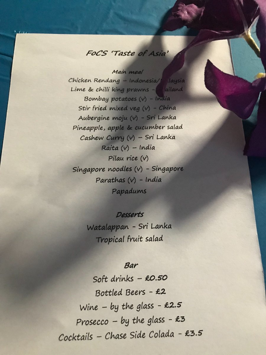 ChaseSideSchool's tweet photo. @F_O_C_S_ held a Taste of Asia evening last night. Amazing food, great music and cocktails! Thanks to all who organised and those who came to support them raise much needed funds for our school. 🥘 https://t.co/AeGGKvbyVB