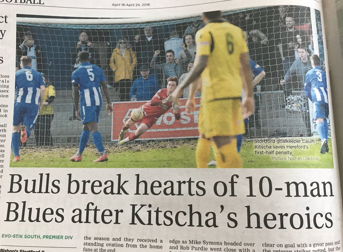 BonesNorah's tweet image. Not all heroes wear capes, some wear MASSIVE gloves @BSFCTheBlues (pic via @NGCSportUK) in this week’s @StortfordIndie #keeper #safehands