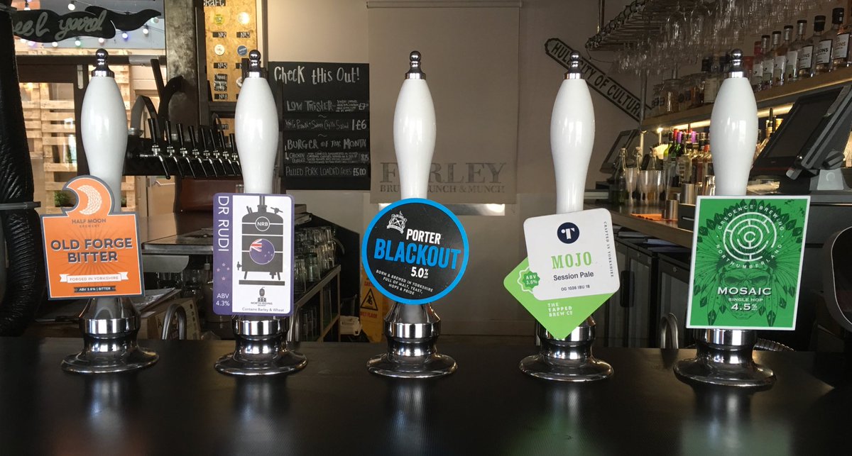 Furley & Co. (@furleyandco) on Twitter photo OTB CASK <a href="/credencebrewing/">Credence Brewing</a> Mosaic Single Hop PALE 4.5 <a href="/TappedBrewCo/">Tapped Brew Co</a> MOJO PALE 3.6 <a href="/croptonbrewery/">Cropton Brewery</a> Blackout PORTER 5.0 <a href="/northridingbrew/">northridingbrewery</a> Dr Rudi NZPA 4.3 <a href="/HalfMoonBrewer/">Half Moon Brewery</a> Old Forge Bitter 3.8 OTB CASK <a href="/credencebrewing/">Credence Brewing</a> Mosaic Single Hop PALE 4.5 <a href="/TappedBrewCo/">Tapped Brew Co</a> MOJO PALE 3.6 <a href="/croptonbrewery/">Cropton Brewery</a> Blackout PORTER 5.0 <a href="/northridingbrew/">northridingbrewery</a> Dr Rudi NZPA 4.3 <a href="/HalfMoonBrewer/">Half Moon Brewery</a> Old Forge Bitter 3.8