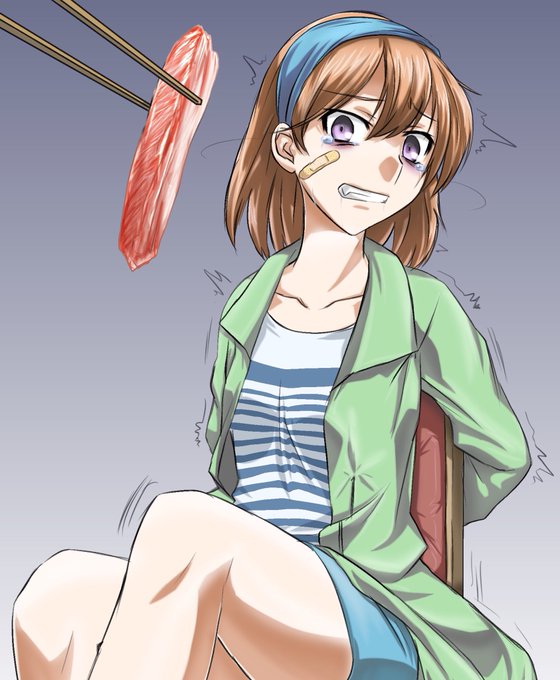 よみずいランドに行けない鬱憤を朧にカニ(かま)を食べさせて晴らす図(1ヶ月ぶり2回目
#艦これ #朧 