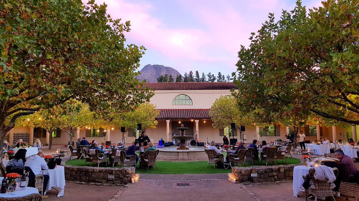 waterfordestate's tweet photo. A memorable evening at #WaterfordEstate for the last #WaterfordSunsetSession of the season featuring @WatershedMusic🥂 We look forward to creating more memories in our courtyard with you #WaterfordExperience https://t.co/lZ47wv7VAU
