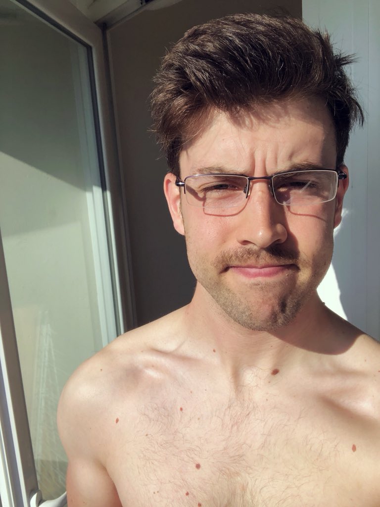 samueljenkinson's tweet photo. Guys. I just caught myself with this awful moustache and my awful glasses and I look like Ned Flanders. https://t.co/dzJvO2GYy4
