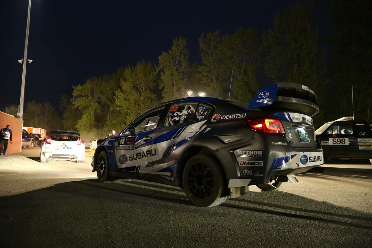 ChrisAtko's tweet photo. That’s a wrap for day one of @OregonTrailRly! Currently sitting in p2, 2.6 seconds behind @srtusa team mate @Davidhiggins75. Its good to be back for stage rally!
#SubaruRally #SRTUSA #OTR2018 #Subaru #Atko55 https://t.co/qYkQbKvjtD