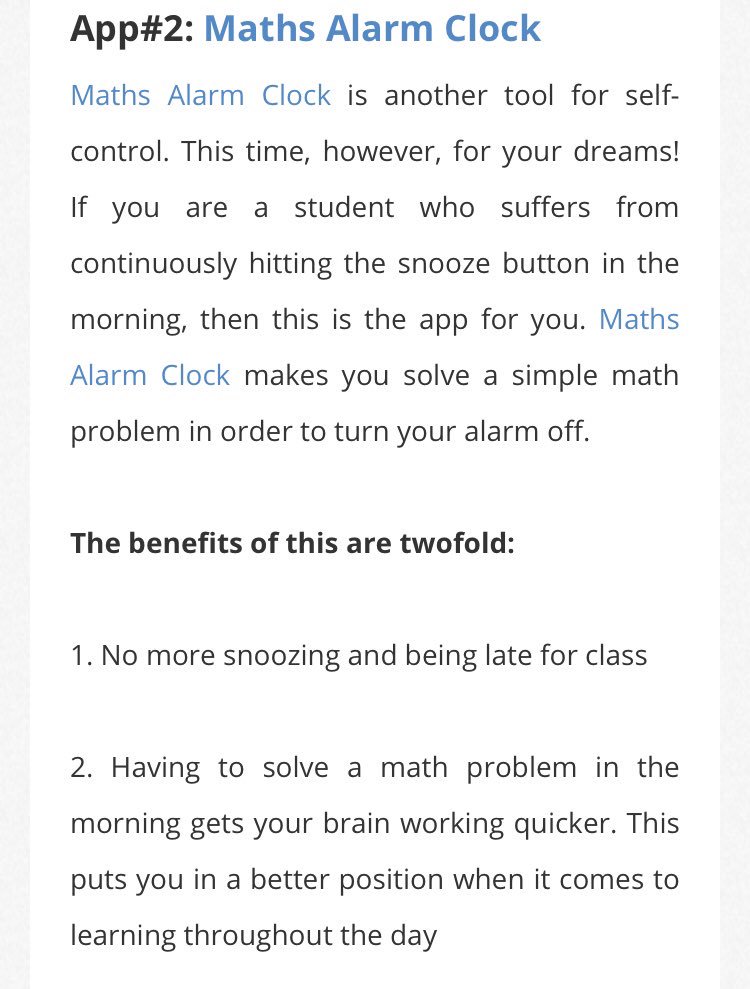 ArtandDesignLB's tweet photo. Maths alarm clock, give it a go! #app #wakeup #stopsnoozing #revision https://t.co/XvE1YXpblD