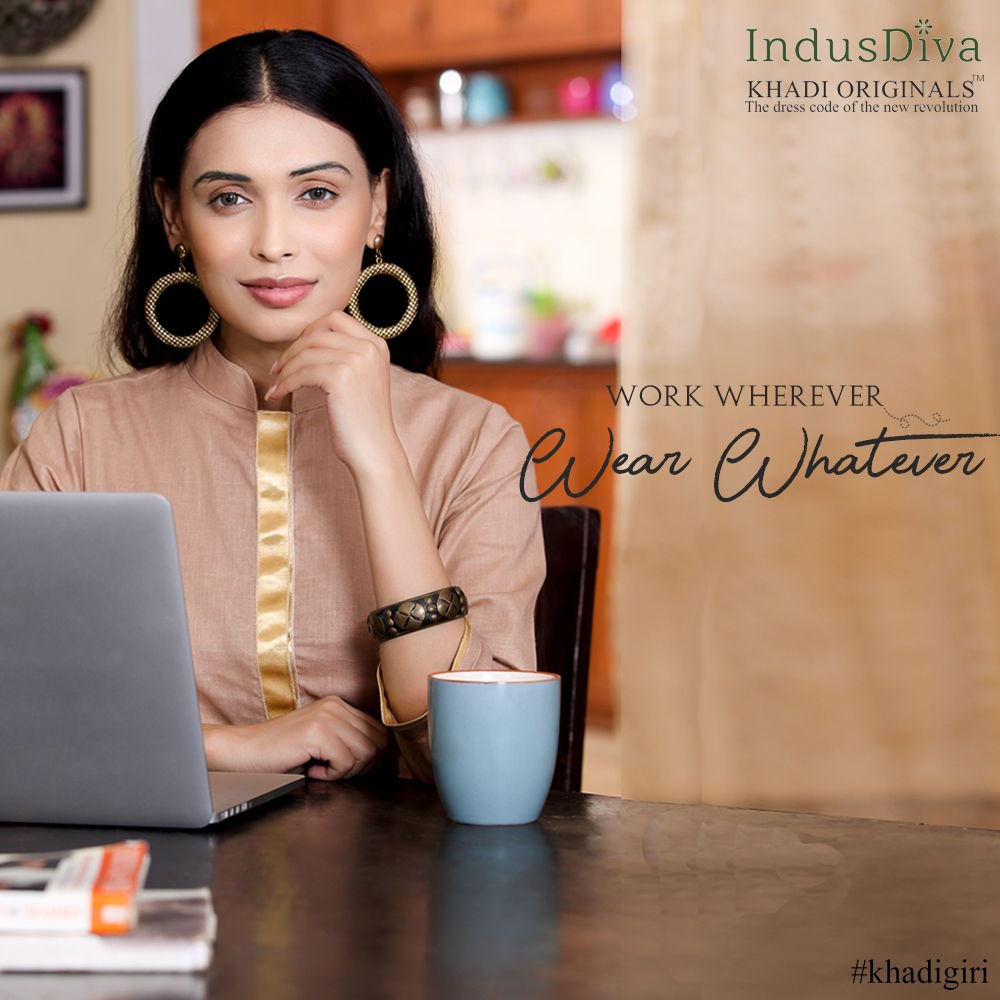 IndusDiva's tweet photo. It's a beautiful thing when career and passion come together! Wear Khadi to work. IndusDiva Khadi Originals Collections on @Myntra https://t.co/vgVP3vP8mA, @Jabong https://t.co/3kd4lhu9QP, @Jaypore https://t.co/NpvHL0D4m8 and @Ajio https://t.co/KNekwUmOgM. #khadi #khadioriginals. https://t.co/HsI8Yv2jjh