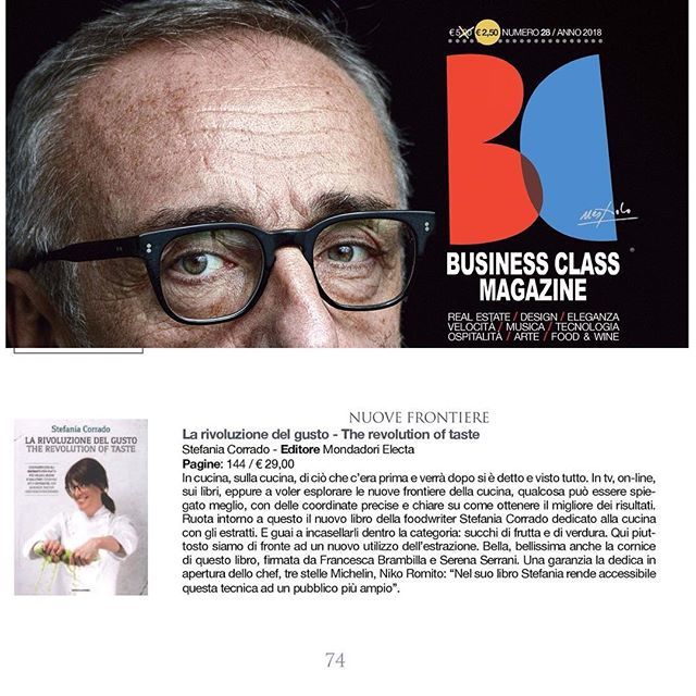 Buongiorno ☀️
Sul numero di Business Class Magazine di questo mese la giornalista @nadiaafragola vi racconta il mio libro #larivoluzionedelgusto 😊😊😊
Un saltino in edicola stamattina?@businessclassedizioni .
.
.
.
#chef #instafood #igersfood #food… ift.tt/2vwTVUZ