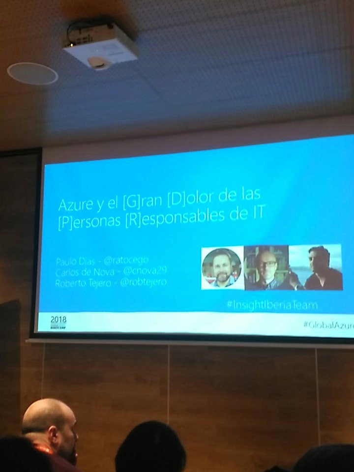 AlvaroCuevasG's tweet photo. Empezamos con #Azure y el [G]ran [D]olor de las [P]ersonas [R]esponsales de de IT gracias a 
@InsightIberia 
Ponentes:
@ratocego 
@cnova29
@robtejero 

#insightiberiateam
#GlobalAzure
@Gwab_Es https://t.co/lqJ3FjDqEE