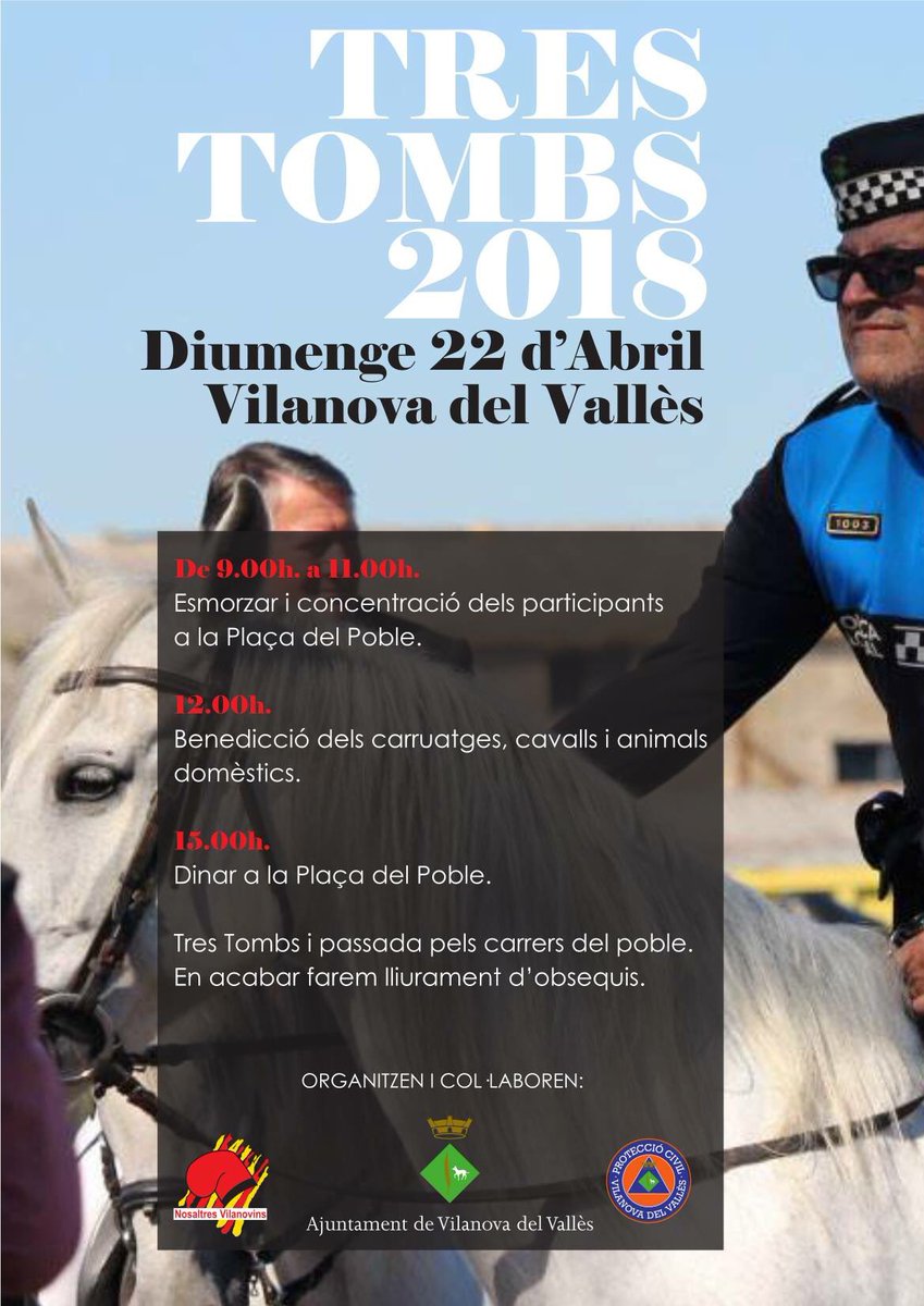 FestesVdV's tweet photo. Demà Tres Tombs a #VilanovadelValles!! https://t.co/LktdMLjxQ9
