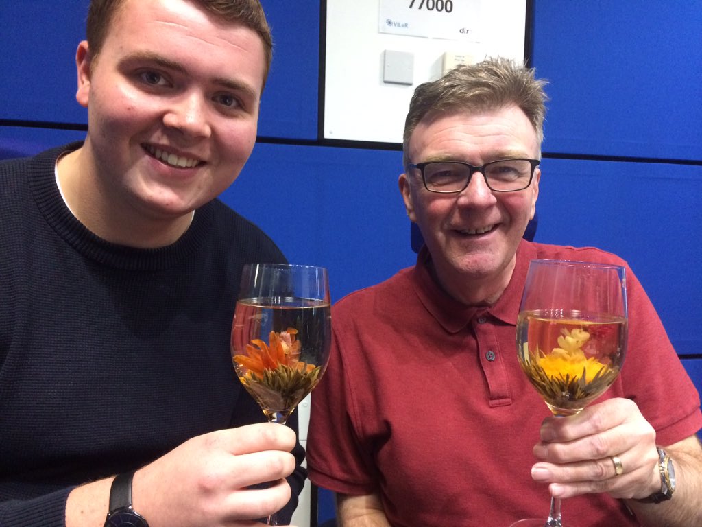 On <a href="/Nationalteaday/">National Tea Day</a> Maria and <a href="/Gillylancs/">John Gillmore</a> joined by Ross from @bartongrangehtl talking #FloraTea @teamshazzann1 would like this