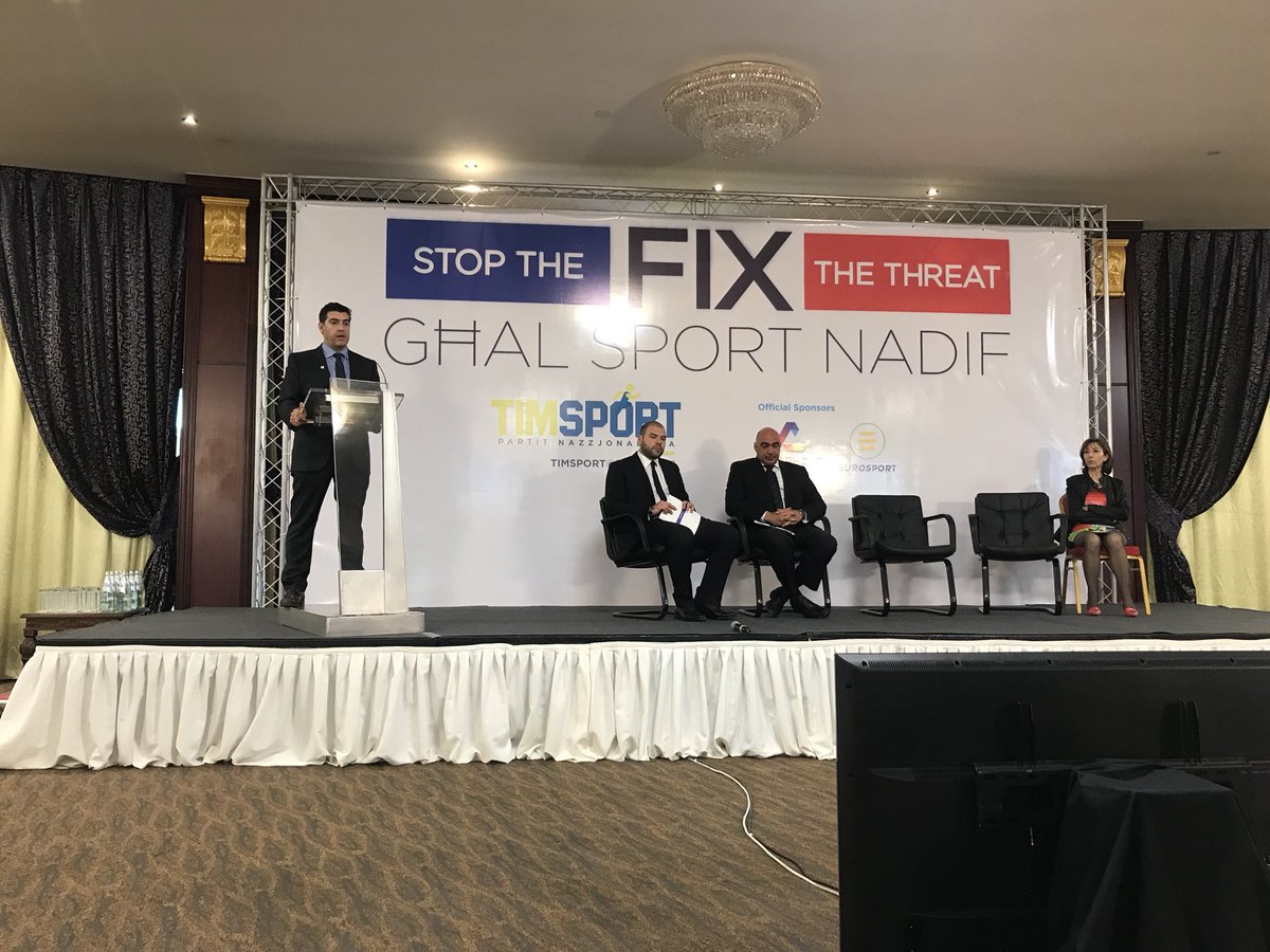 RyanCallus's tweet photo. Happening now - Europol suggests Malta joins project in fight against corruption. #stoptheFIXthethreat @adriandeliapn #timsport @PNmalta https://t.co/VGbh4SQYoa