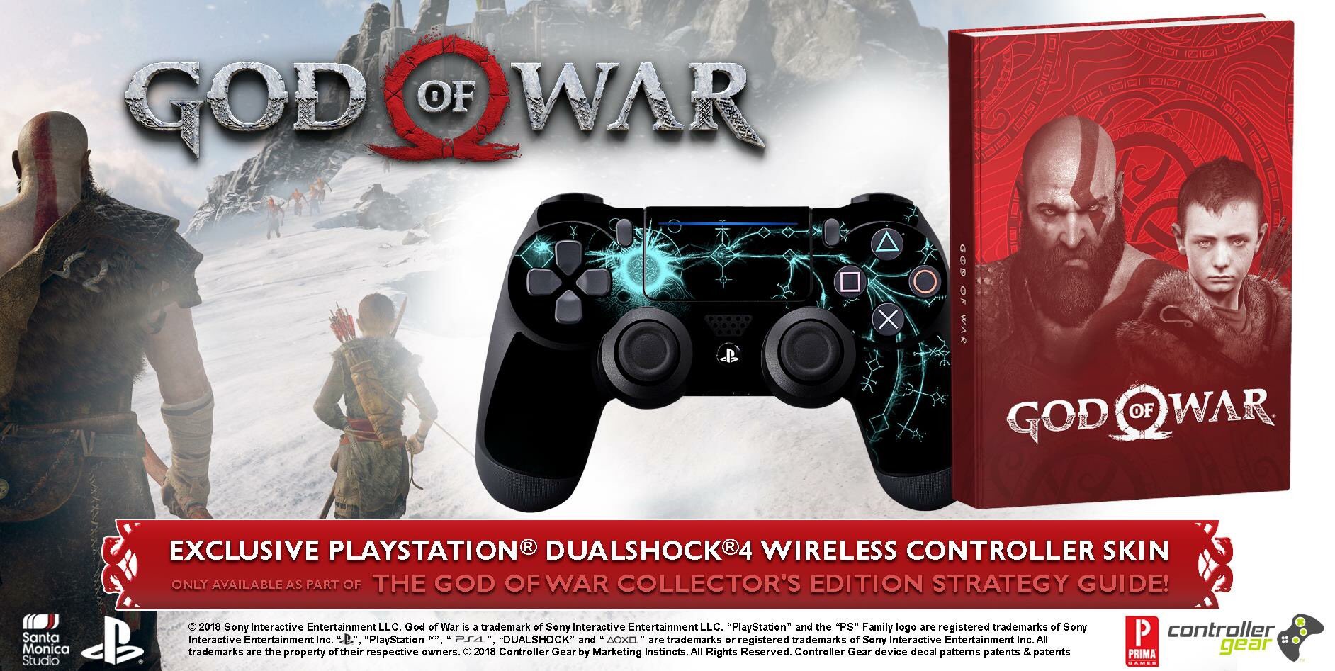 Sony DualShock 4 Wireless Controller for PlayStation 4 God of War