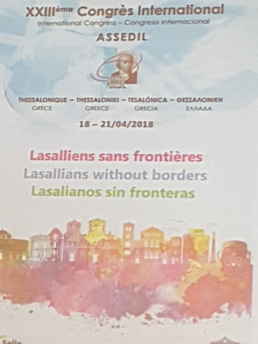jmamerino's tweet photo. Assedil implica SUEÑOS, COMUNIÓN y CRECIMIENTO by H. Rafa Matas, Consejero General en XXIII Congreso #assedil2018 en #Tesalonica #SomosLaSalle #lasalianossinfronteras #MiraMásAllá @assedil @LaSalleSectorVa @lasallearlep https://t.co/KtTDpGNo8M