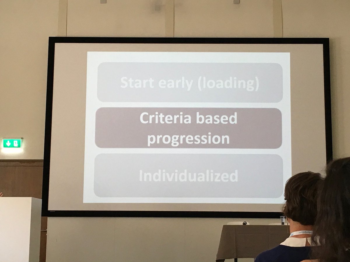 BartDingenen's tweet photo. Start early loading, make criteria based progressions and work individualized during hamstring injury rehab @NicolvanDyk #FSPT2018 https://t.co/kVGmZmw24u