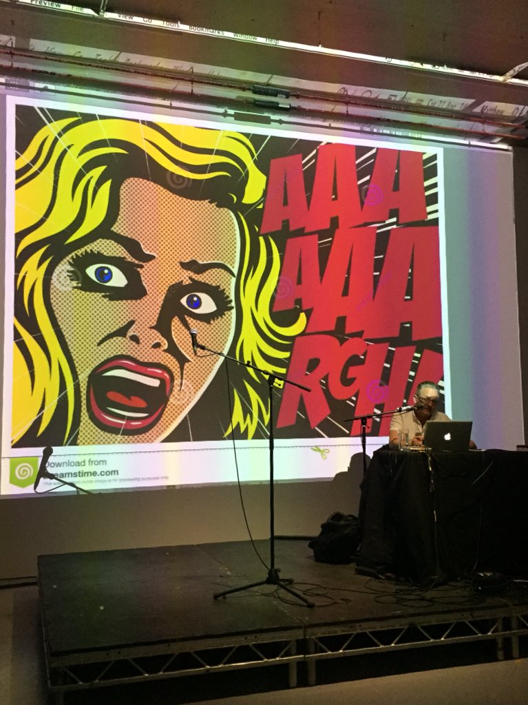 eleni_ikon's tweet photo. Matthew Fuller kicks off #AUDINT’s Unsound : Undead Readings & Performances part of the show @_SpikeIsland with his Screaming, text from the forthcoming book https://t.co/zjOB5cKDgF