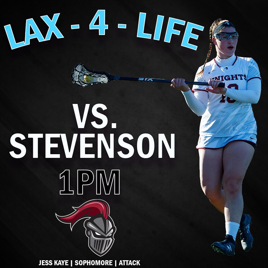 CoachSamHosford's tweet photo. Game Day! Lax-4-Life day! 100 Goal Presentations for two of our Seniors! And a BIG conference game vs Stevenson all AT HOME! #SuccessIsADecision #GoKnights https://t.co/pvl2sjzn8v