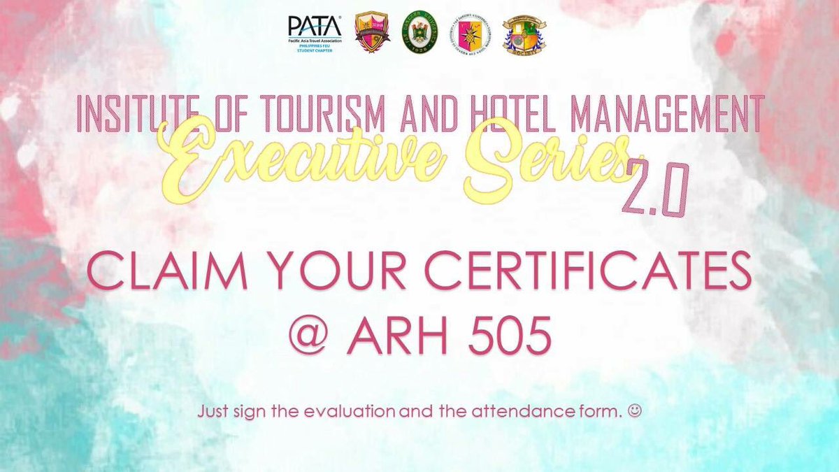 nullaccountx's tweet photo. ITHM Tamaraws!

You may now claim your EXECUTIVE SERIES 2.0 certificates.

Proceed to ARH505 and sign the evaluation and attendance form.

#OneITHM https://t.co/n1PkCD9Dw3