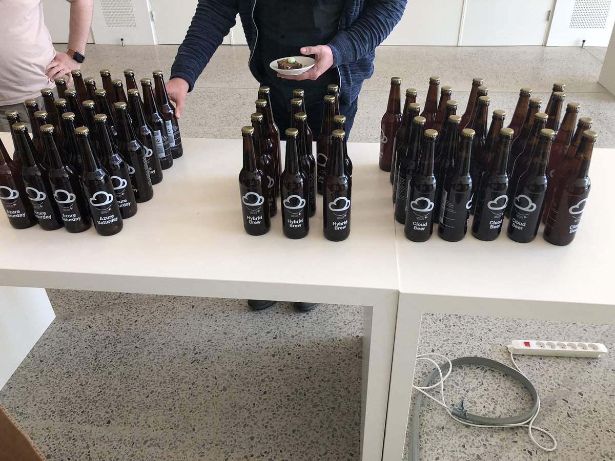 jefutte's tweet photo. Wrapping up the #GlobalAzure day in Copenhagen. Awesome day, and now a hybrid brew 🍻😊 #GABDK https://t.co/gM8ewcNRlt