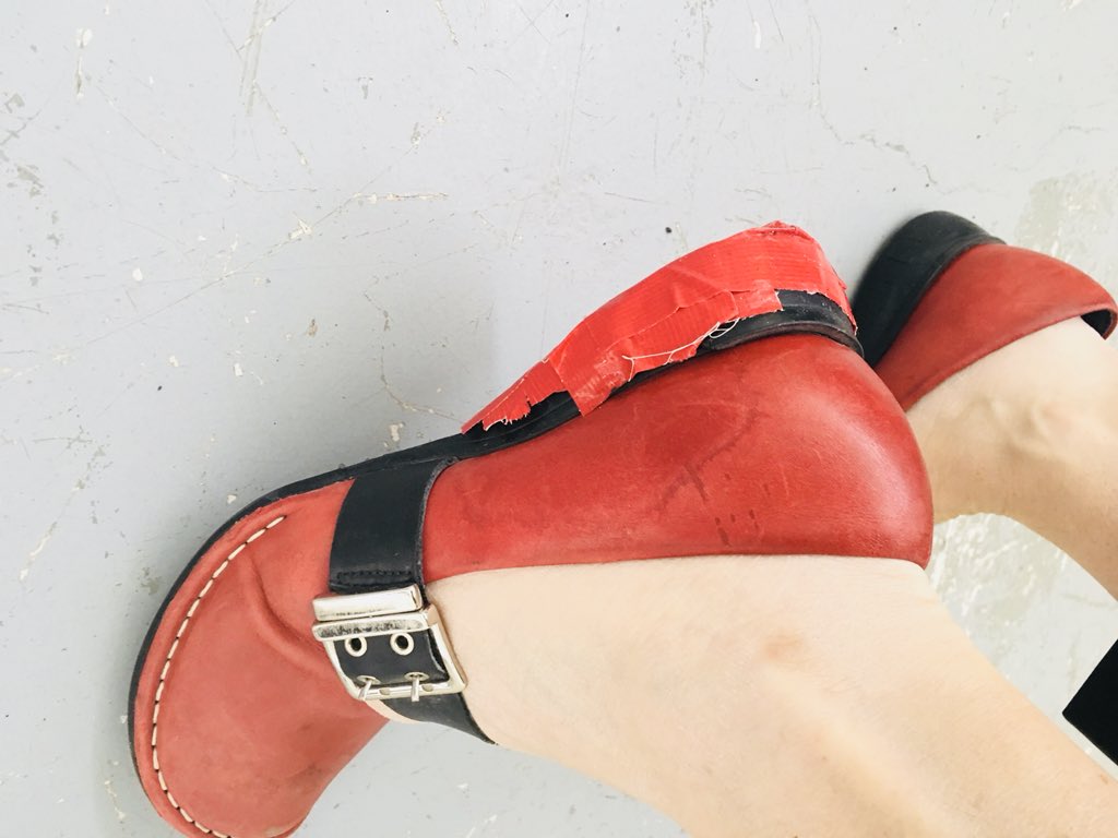 the_mulc's tweet image. What do you do when you blow a shoe before a presentation? Make a solution of course! @TLPCanada #tlpmakers #maketolearn