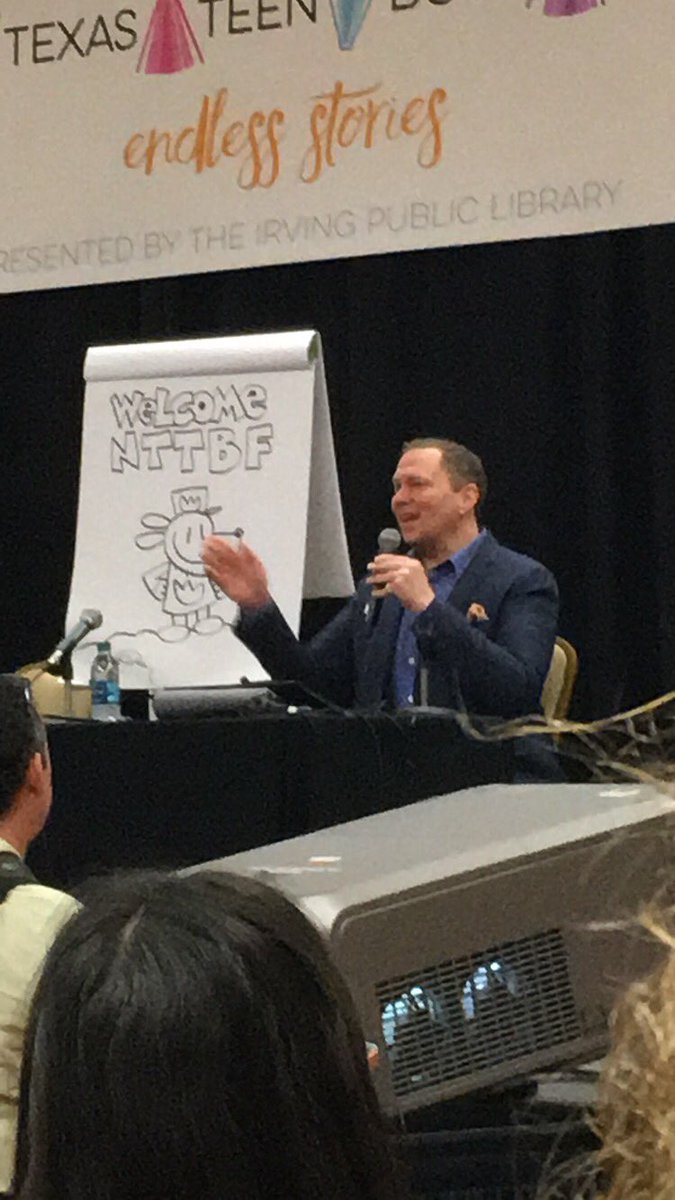 A great start with the keynote speaker Dav Pilkey! #NTTBF18 #cmswconnects @angiemahalik @vo_mvo